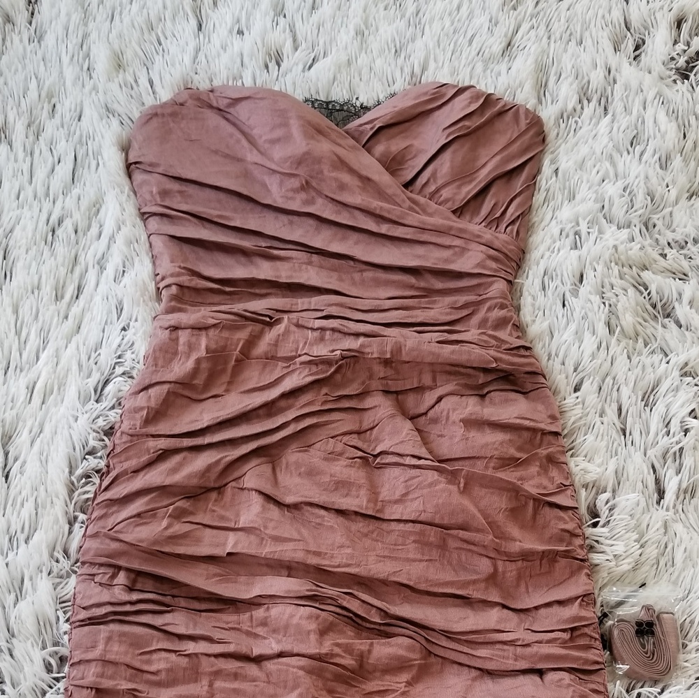 BCBG mauve fitted knee length dress